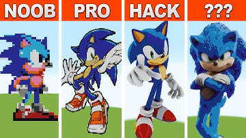 NOOB VS PRO VS HACKER Pixel Art Minecraft ✨ Sonic