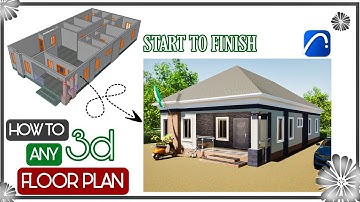 Archicad Tutorial || How To 3d Any Floor Plan Design || Start To Finish