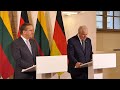 Pressekonferenz Pistorius und Anušauskas am 18.12.2023 in Vilnius