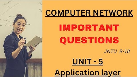 Important questions | Computer Networks | Unit - 5 #jntu