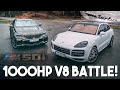 Porsche Cayenne Coupe Turbo vs. BMW X6 M50i - V8 Exhaust battle, Specs and Design Comparison!