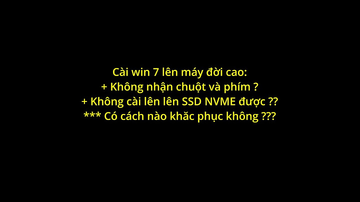 Hướng dẫn cài đặt chipset cho win 7