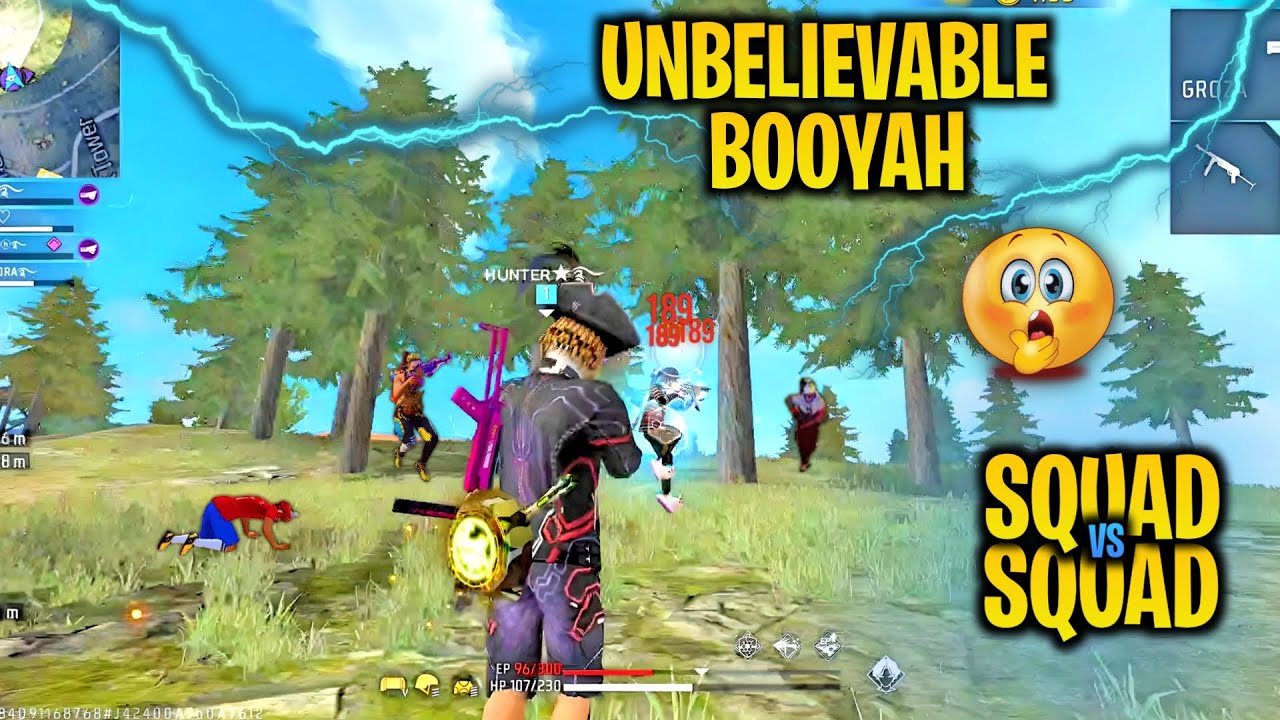 UNBELIEVABLE BOOYAH ON PEAK🤯 | SQUAD VS SQUAD GAMEPLAY😎 | FREE FIRE MAX ...