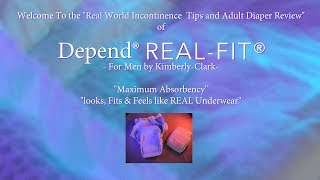 Depend® REAL FIT Adult Diaper / Pull Up In Depth Review #incontinence #depend