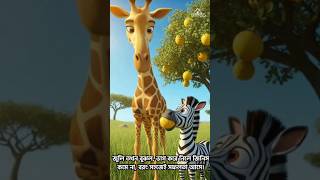 ভাগ করে নেওয়ার শিক্ষা: জেব্রা 🦓 আর জিরাফের নীতিগল্প | Best Moral Story in Bangla | Kids Cartoon
