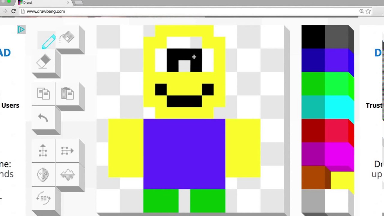 Roblox Noob Pixel Art Youtube - noob art roblox