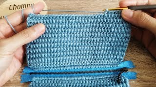 Super Easy Crochet Purse Bag With ZipperStep By Step