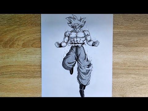 How to Draw Goku Mastered ultra instinct [ full body] | Dragonball