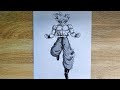 How to draw goku mastered ultra instinct  full body  dragonball