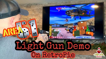 Area 51 RetroPie Light Gun Gameplay Demo Walkthrough on Raspberry Pi 4 - RetroPie Guy Light Gun
