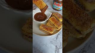 Nutella frensh toast by mood for food فطور صباحي توست بالبيض و النوتيلا