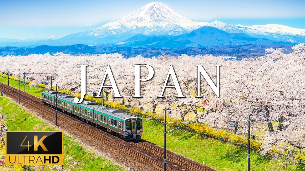 FLYING OVER JAPAN (4K UHD) - Soothing Piano Music With Stunning Beautiful Nature Film For Relaxation