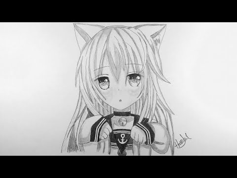 Drawing Cute Anime Neko Girl by DrawingTimeWithMe on DeviantArt