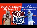 Who's Overrated & Who's Underrated on Our 2021 NFL Draft Big Board! | Boom or Bust: The Draft Show