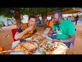 Mutton bbq on the street african street food  choukouya in cte divoire