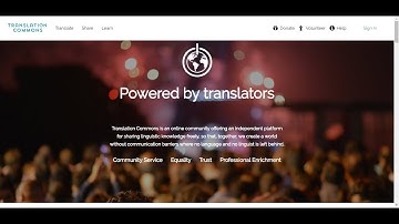 Translation Commons Platform Demo