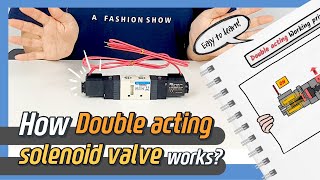 How DOUBLE ACTING SOLENOID VALVE works? (Animation | Sub)