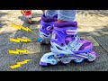 Keren Bermain Sepatu Roda Anak Baru Warna Ungu ❤ Mainan Anak Sepatu Roda - Roller Skates