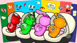 Sprunki X Brainrot Oren Pinki Vineria In Pregnant But Sus Mod Diy Paper Sticker