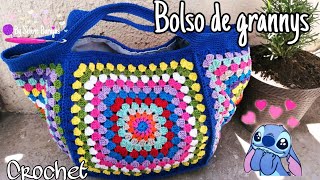 Como hacer👜 Bolso XL GRANNYS😍 de colores🎨 {Hecho con restos de hilos} 😲  - YouTube