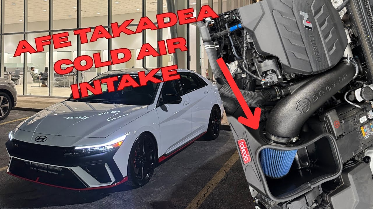 Установка системы холодного впуска в Hyundai Elantra N (22-26) (AFE Takeda Stage 2)