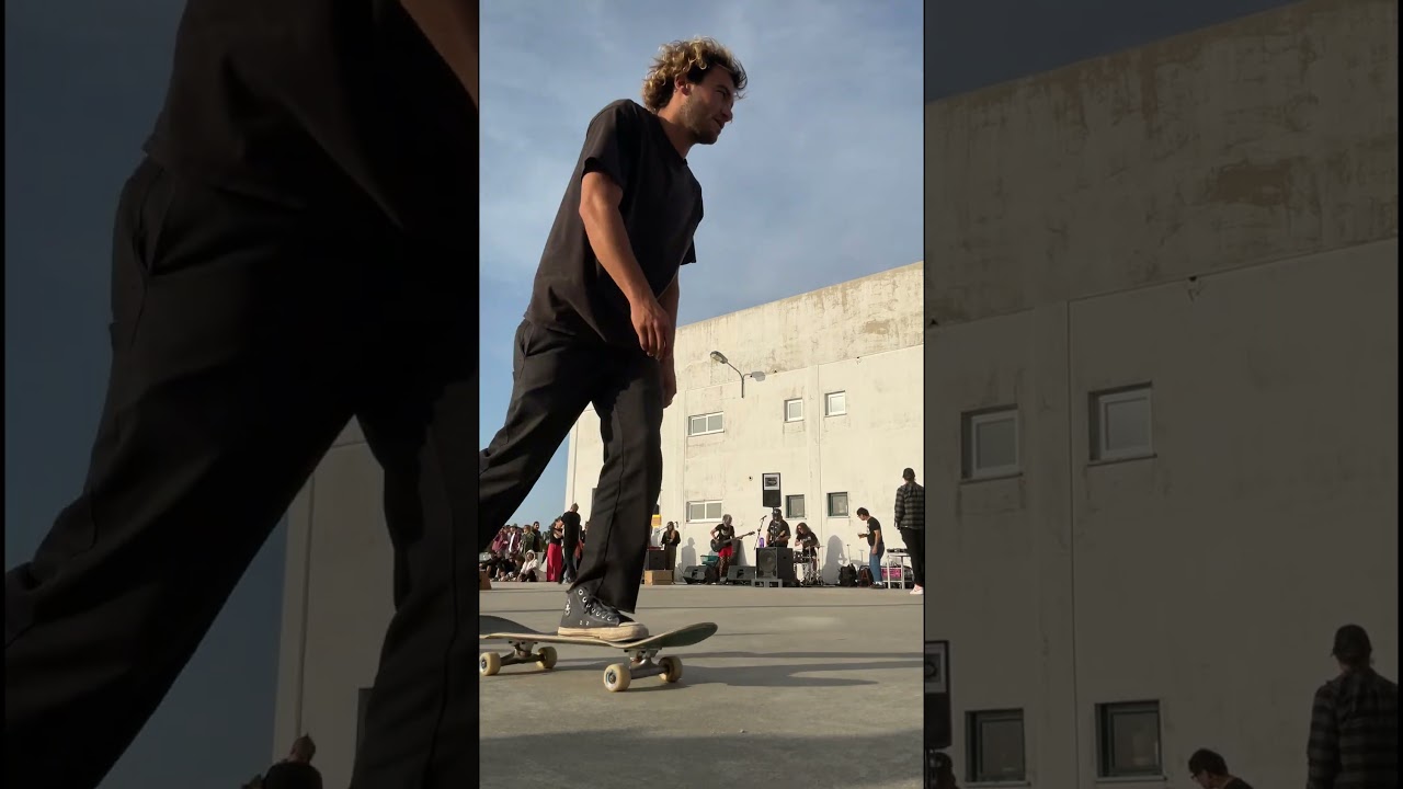 Elegant Trash Rocking Faces with Crossing The Pond at The Boe Sambra Skate Park in Portugal