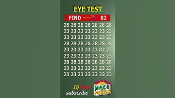 Find 82 where? | Brain Teaser IQ Test #shorts #different #puzzles #opticalillusion #quiz
