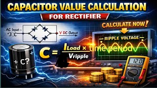 {61} How to Calculate Capacitor Value for Rectifier | कैपेसिटर की वैल्यू कैसे कैलकुलेट करें।