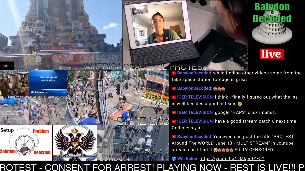 PROTEST Around The WORLD June 13 - MULTISTREAM