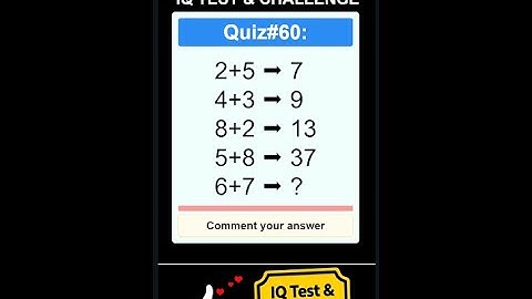 Math Brain Teasers: IQ Test & Challenge (With Answer) #mathquiz #mathpuzzle