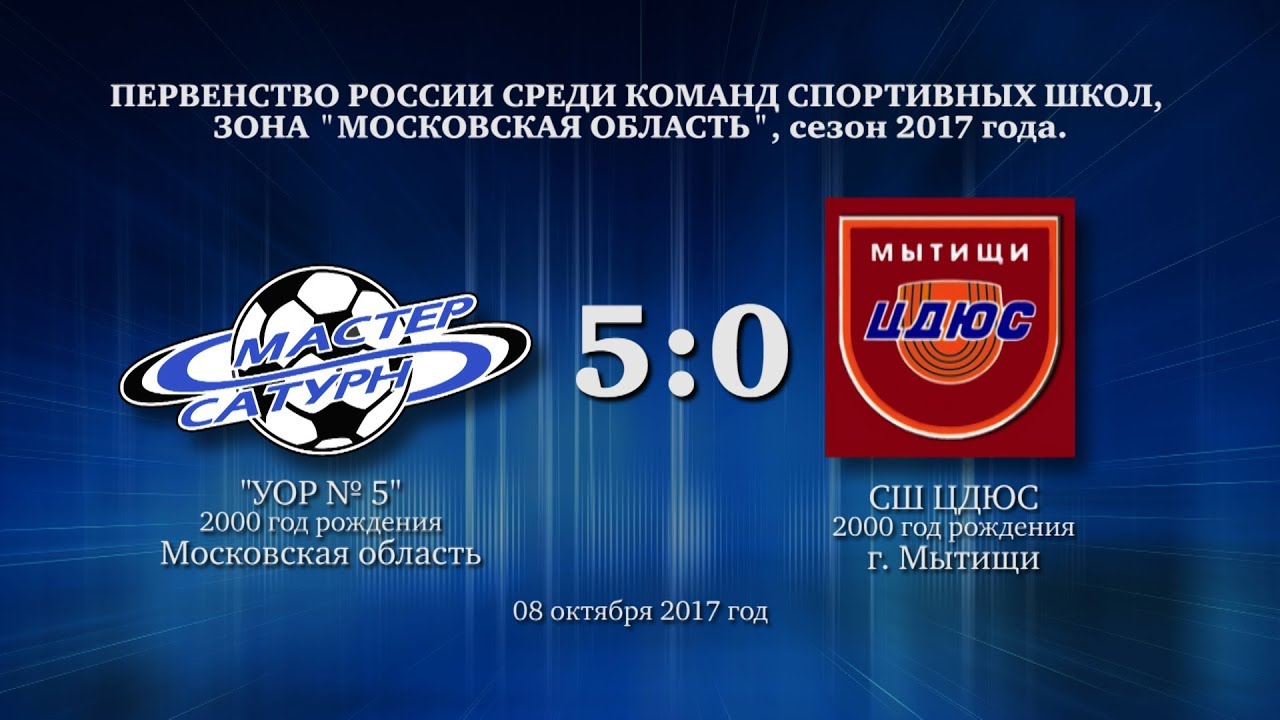 мастер сатурн фк Голы матча команды 2000 г.р. 08 октября 2017 год.