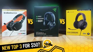 SteelSeries Arctis 1 vs Razer Kraken X vs Corsair HS45 Gaming Headsets - Which is Best for $50?