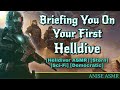 Briefing you on your first helldive helldiver asmr stern scifi democratic f4a