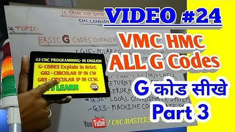 Part 3 - All G Codes overview VMC HMC Fanuc CNC programming in hindi and English