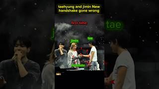 taehyung handshake with jimin gone wrong 😜😂 #bts #jimin #taehyung