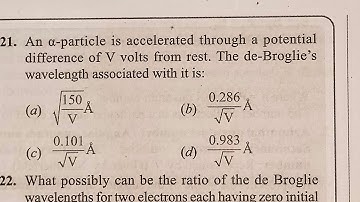 What would  be the λ of an α-particle accelerated with a potential difference of V volts from rest?