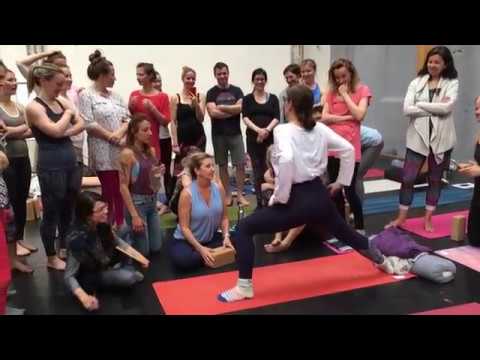 Warrior 2 - Pelvis and Lower Back Support yoga teacher training iyengar