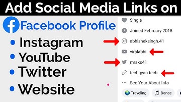 Facebook me Instagram,YouTube,Twitter, Website kaise jode? How to Add Social Media Link in Facebook?