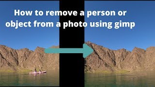 How to remove a person or object from a photo using gimp