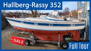 HallbergRassy 352 zu verkaufen  Rundgang durch die schwedische Segelyacht