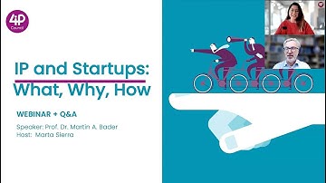 4iP Council Webinar - IP and Startups: What, Why, How