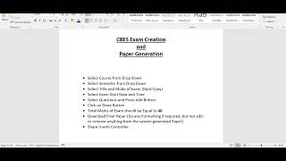 Exam Creation | Select Questions and Generate Paper | E-Assessment | CBES