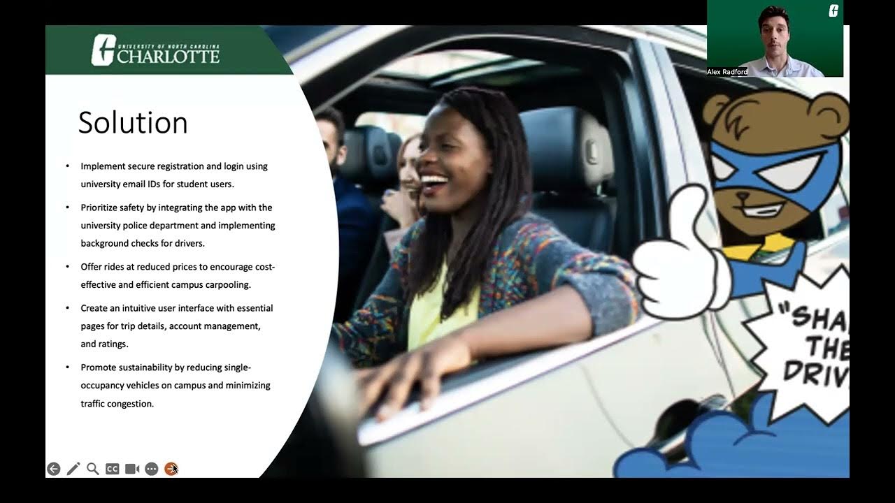 Campus Carpool App TechNiners UNC Charlotte Golden Hack Impact