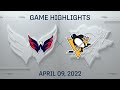 NHL Highlights | Capitals vs. Penguins - Apr. 9, 2022