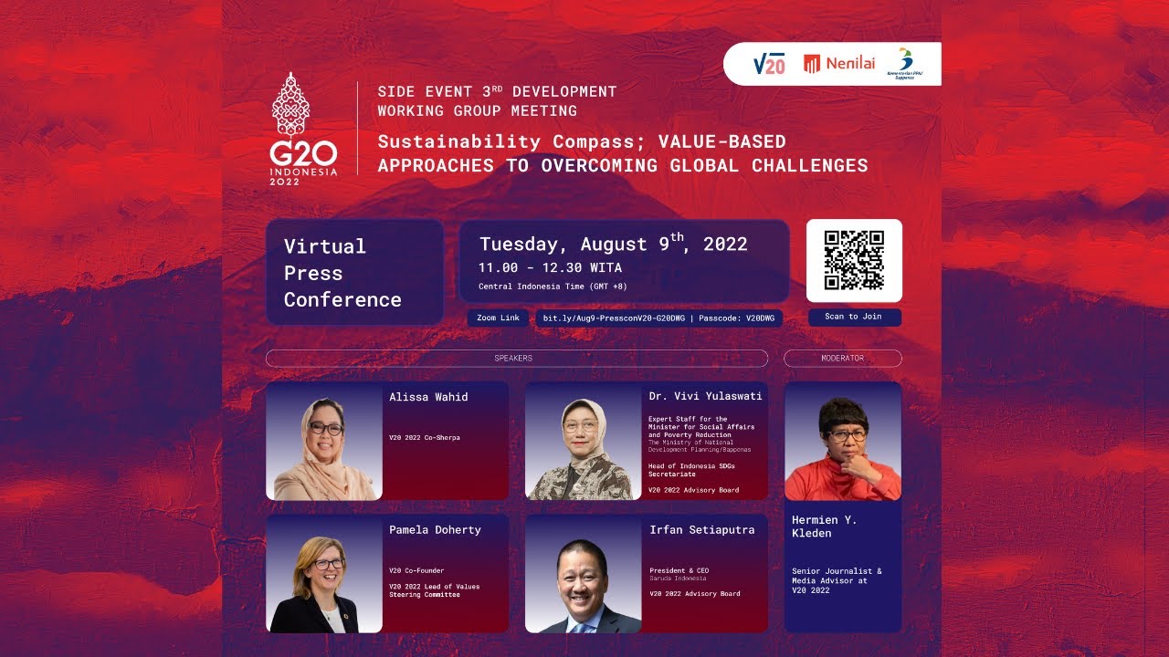 Press Conference: V20 2022 Pre-Summit at Side Event G20 Development Working Group 3rd Meeting