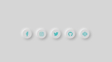 Learn How To Create Awesome Neumorphic Social Media Buttons | HTML5 CSS3 Tutorial
