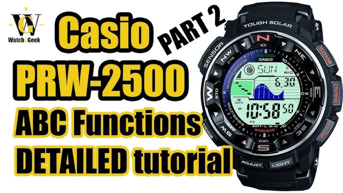 Casio PRW 2500 ProTrek (module 3258) review & on how to setup timing functions YouTube