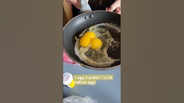1 in 25 million chance of one egg with 3 yolks in it! #shorts