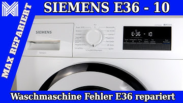 Siemens E36-10 Error Washing Machine Repair Instructions