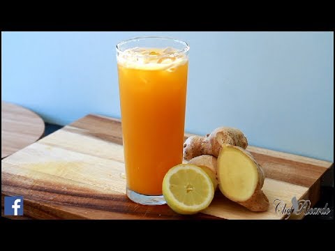Orange And Carrot Juice With Lemon ,Ginger Honey Water | Recipes By Chef Ricardo